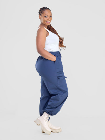 Kamari Wide Leg Pants - Navy Blue