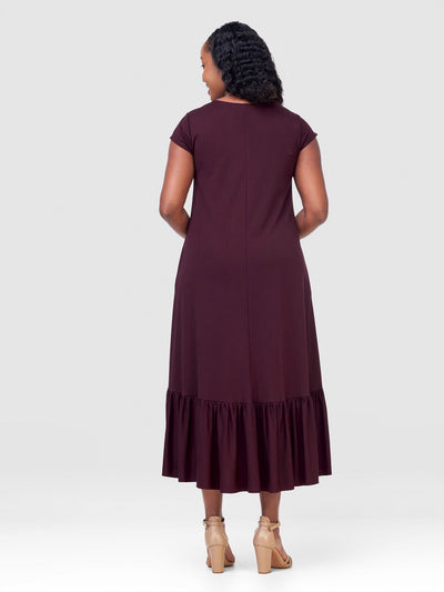 Vivo Lindi High Low Dress - Chocolate