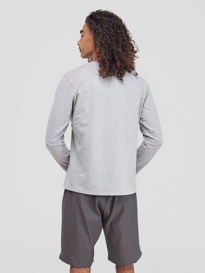 Yuni Men's Long Sleeve T-shirt- Grey