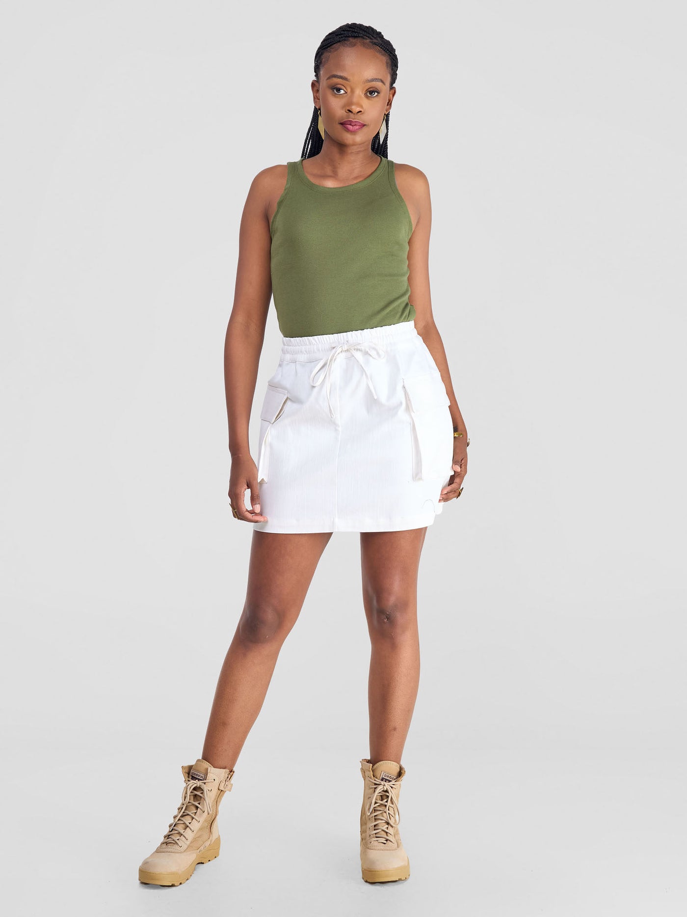 Kamari Mini Skirt - White Cloud