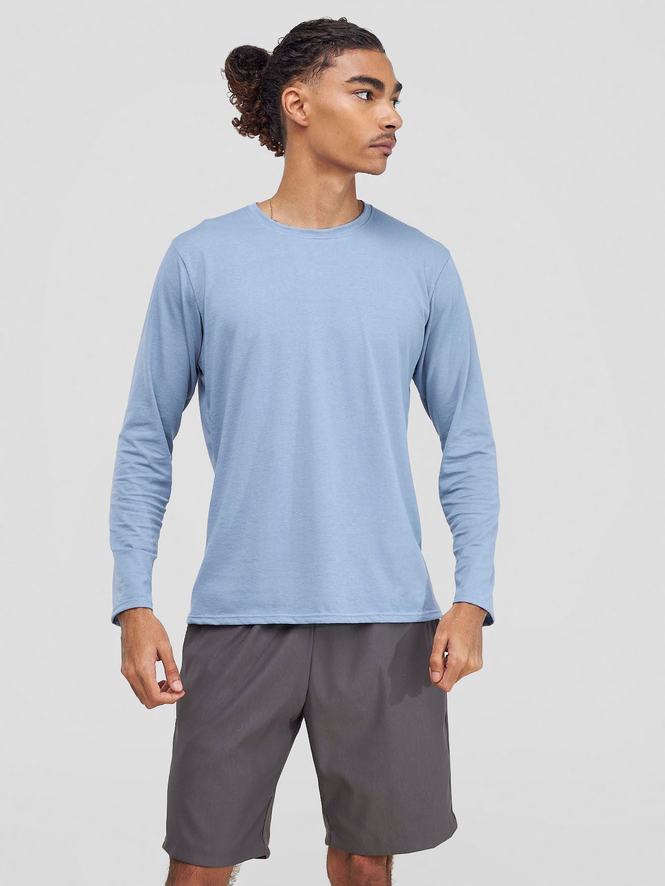 Zoya Yuni Men's Long Sleeve T-shirt - Light Blue