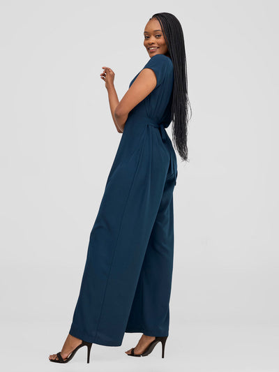 Vivo Chesi V-neck Jumpsuit - Deep Teal