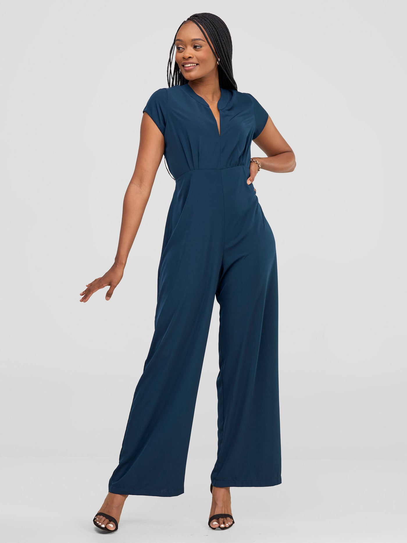 Vivo Chesi V-neck Jumpsuit - Deep Teal