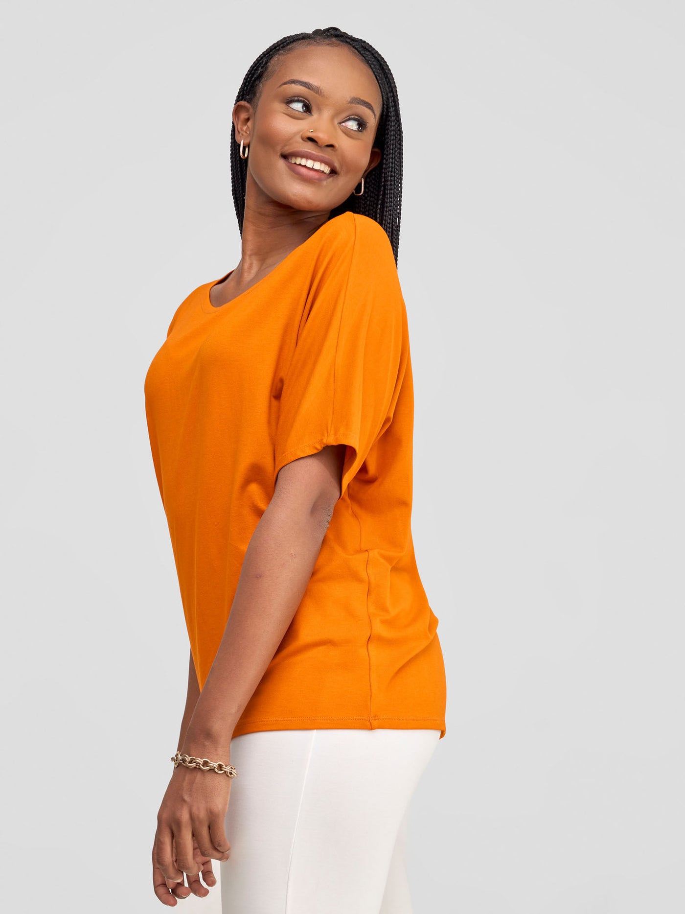 Vivo Basic Sienna Jersey Top -  Burnt Orange