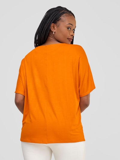 Vivo Basic Sienna Jersey Top -  Burnt Orange