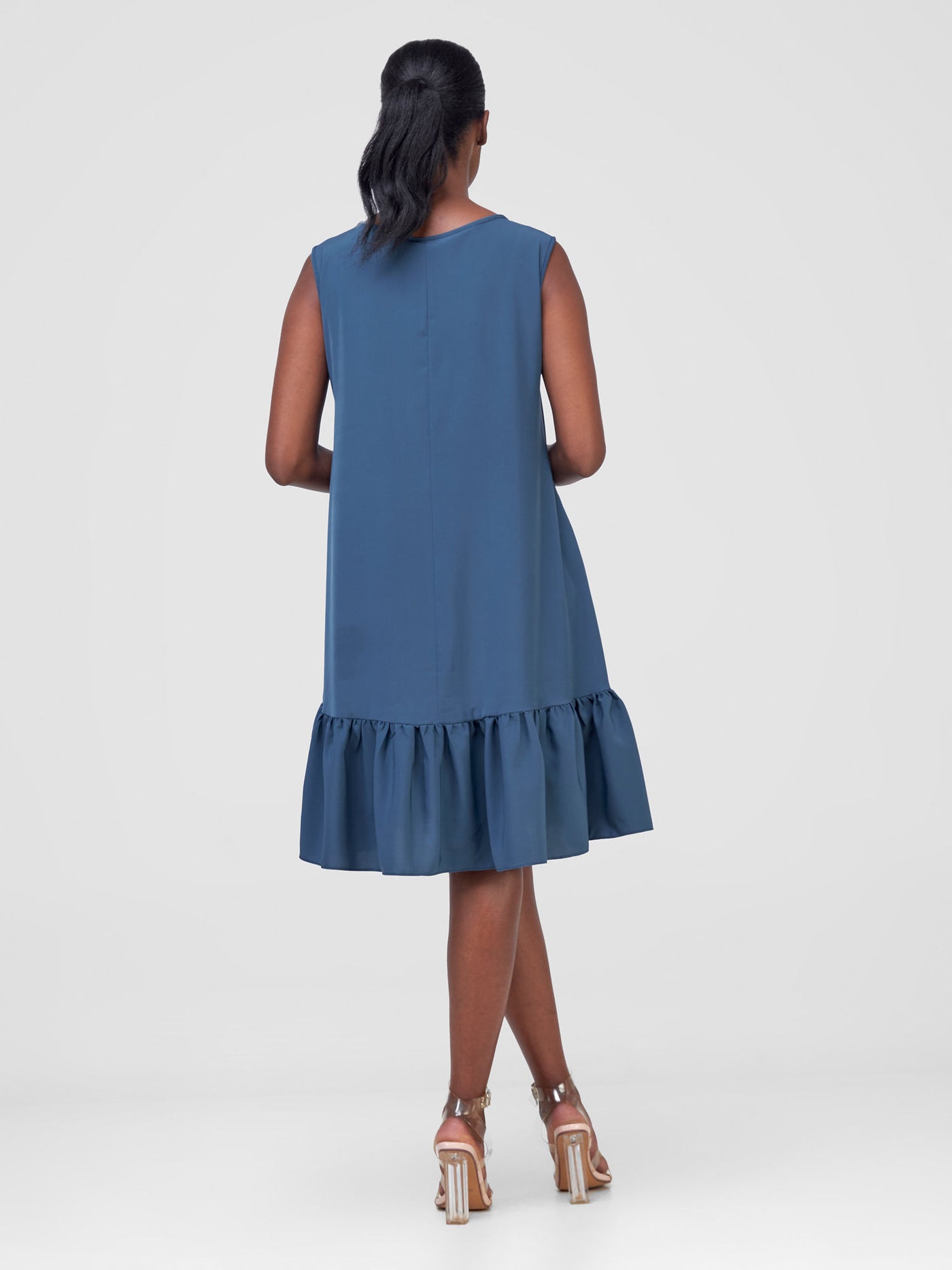 Vivo Dalia Sleeveless Gathered Tent Dress - Provincal Blue