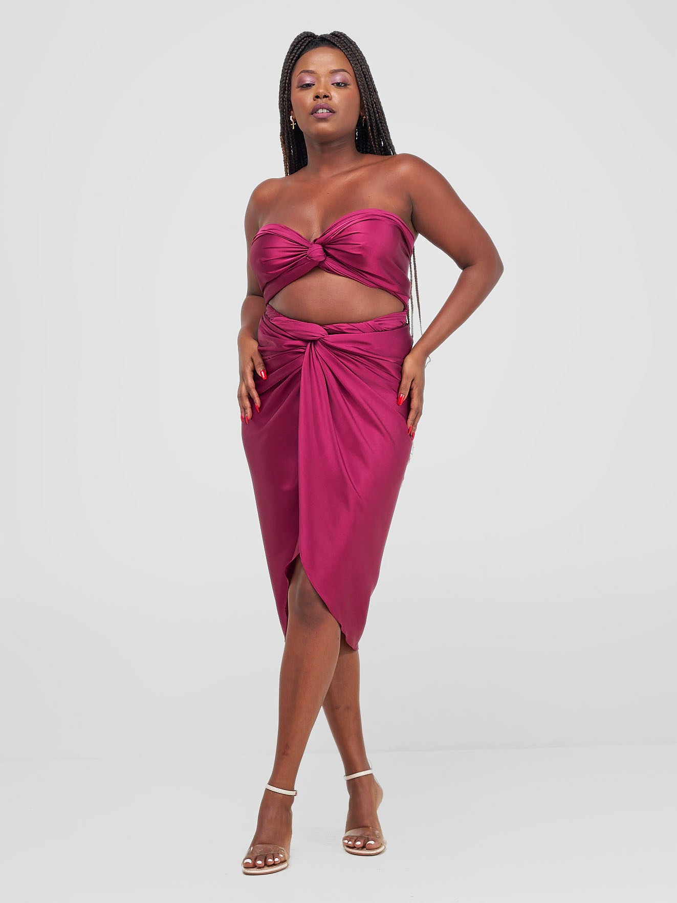 Zoya Shani Sarong Wrap - Burgundy