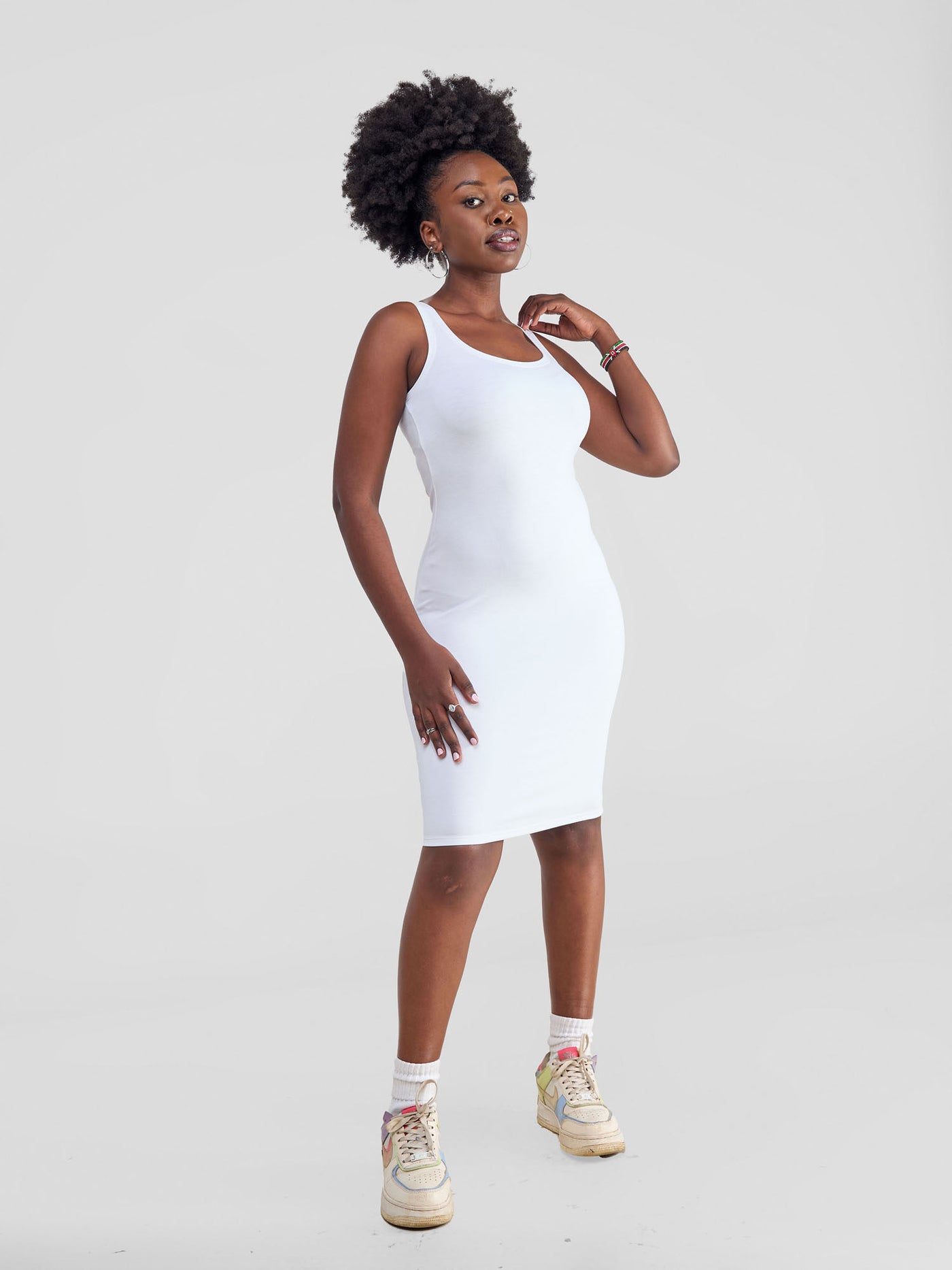 Zoya Basic Bodycon - White