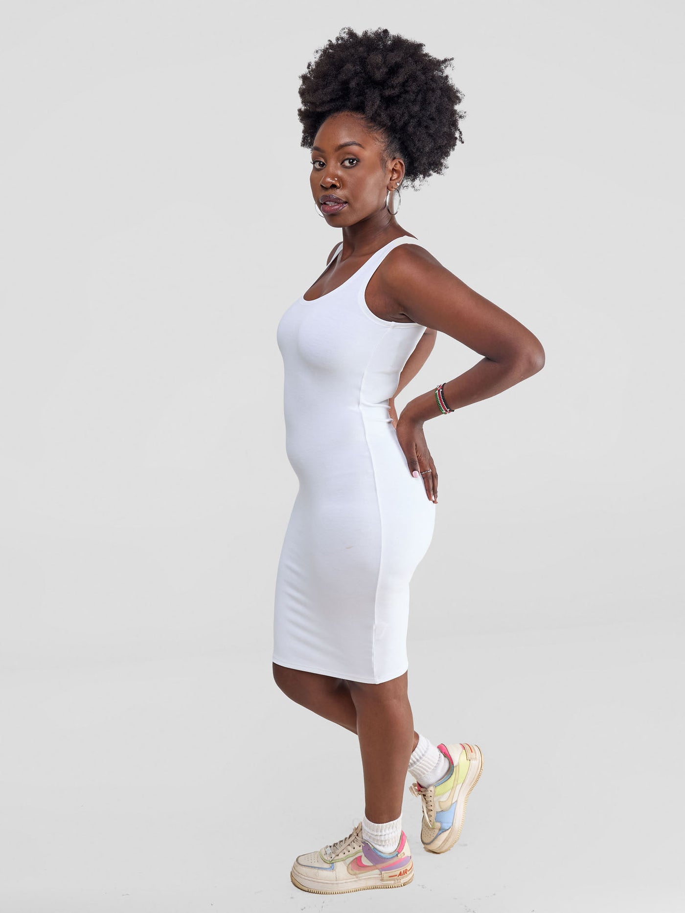 Zoya Basic Bodycon - White