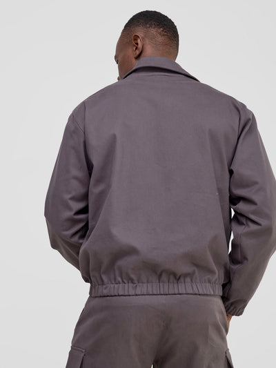 Men's Bomber Jacket - Dark Grey