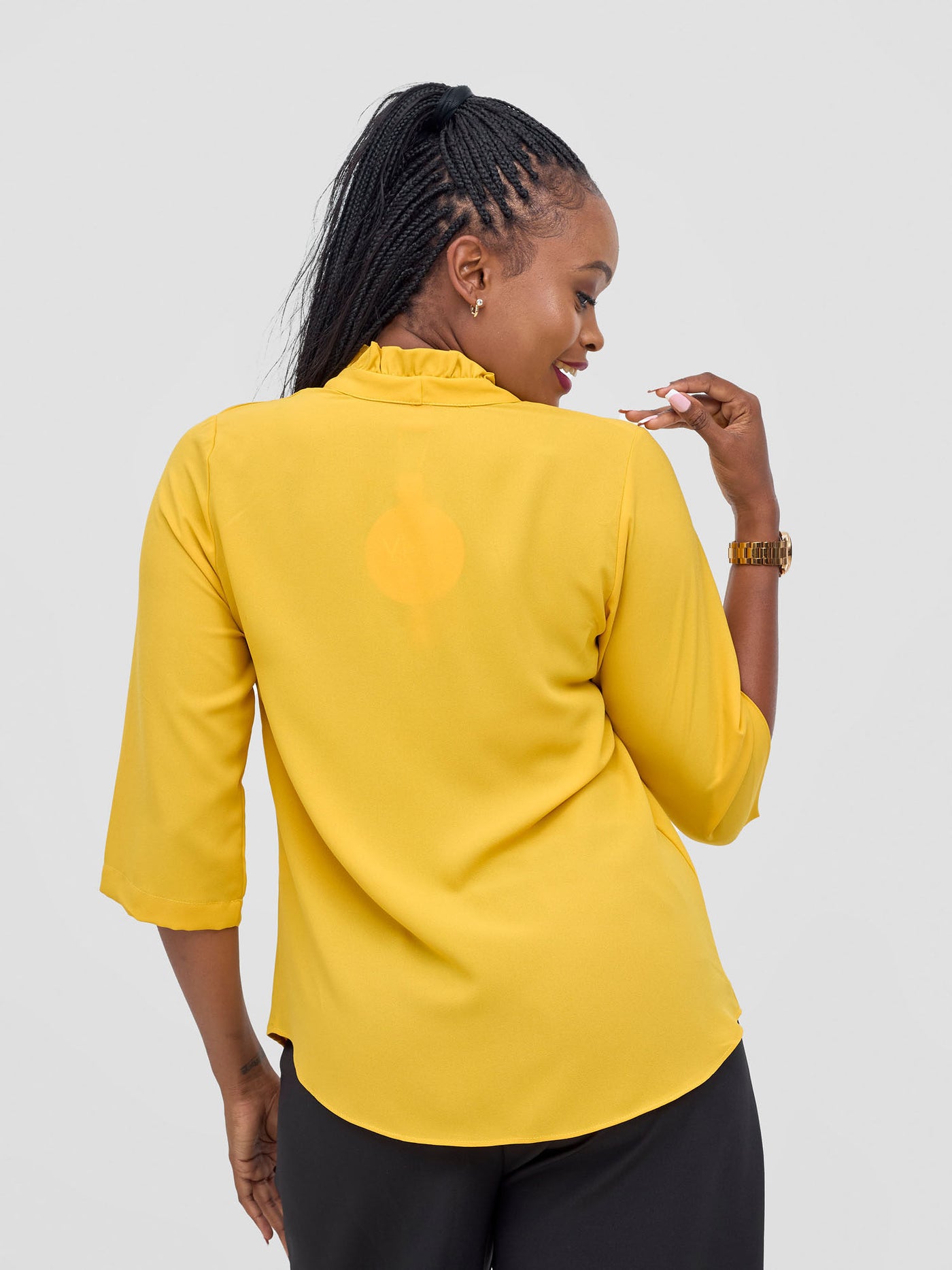 Saida 3/4 Sleeve Top - Mustard