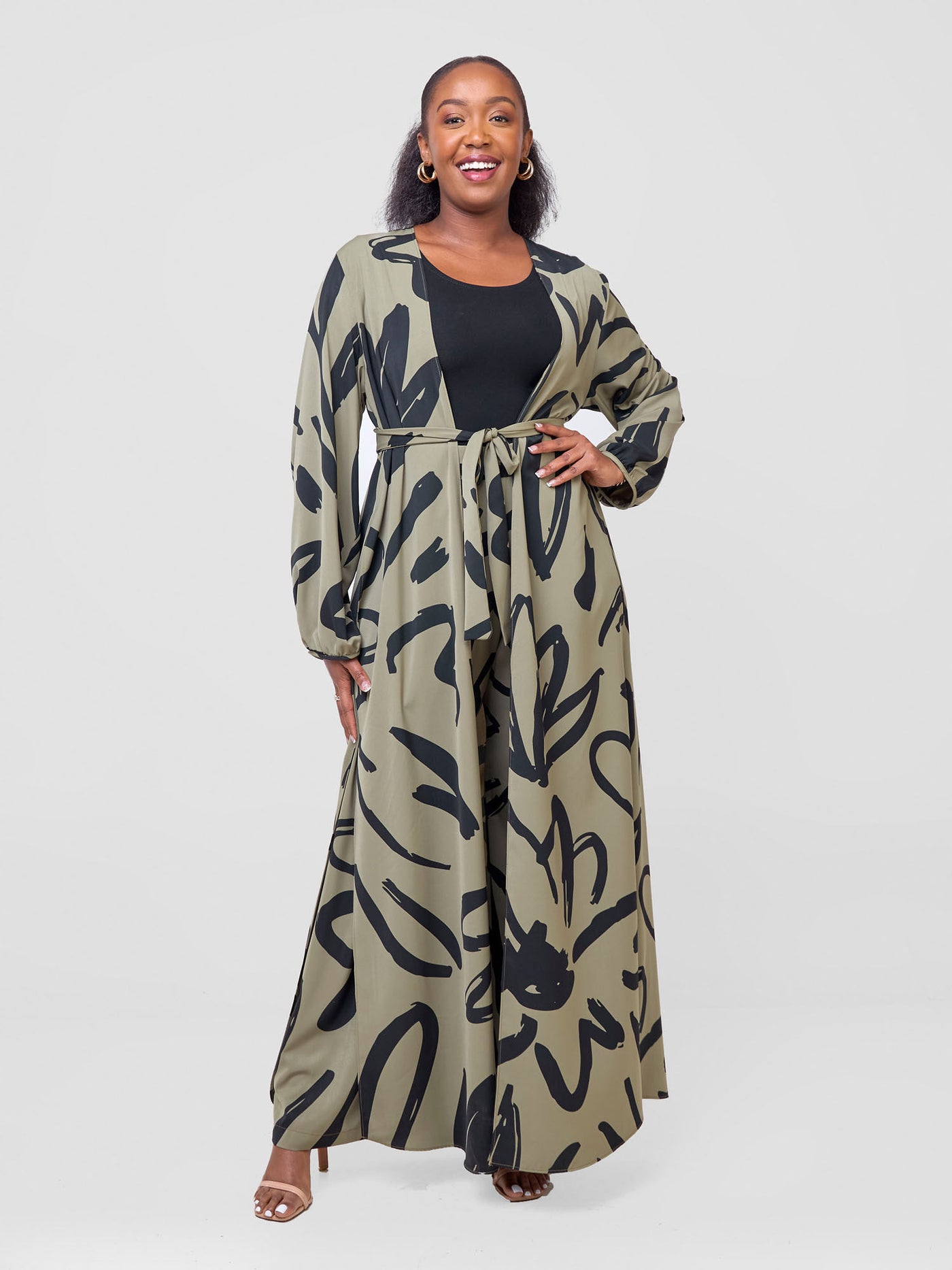 Vivo Chesi Kimono - Aloe / Black Hesi Print