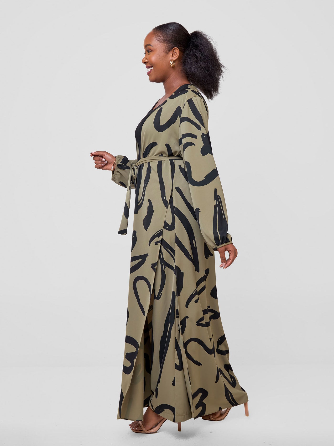 Vivo Chesi Kimono - Aloe / Black Hesi Print