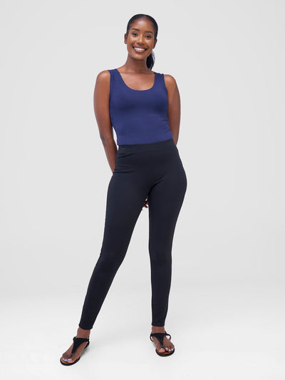 Vivo Basic Sleeveless Bodysuit - Navy