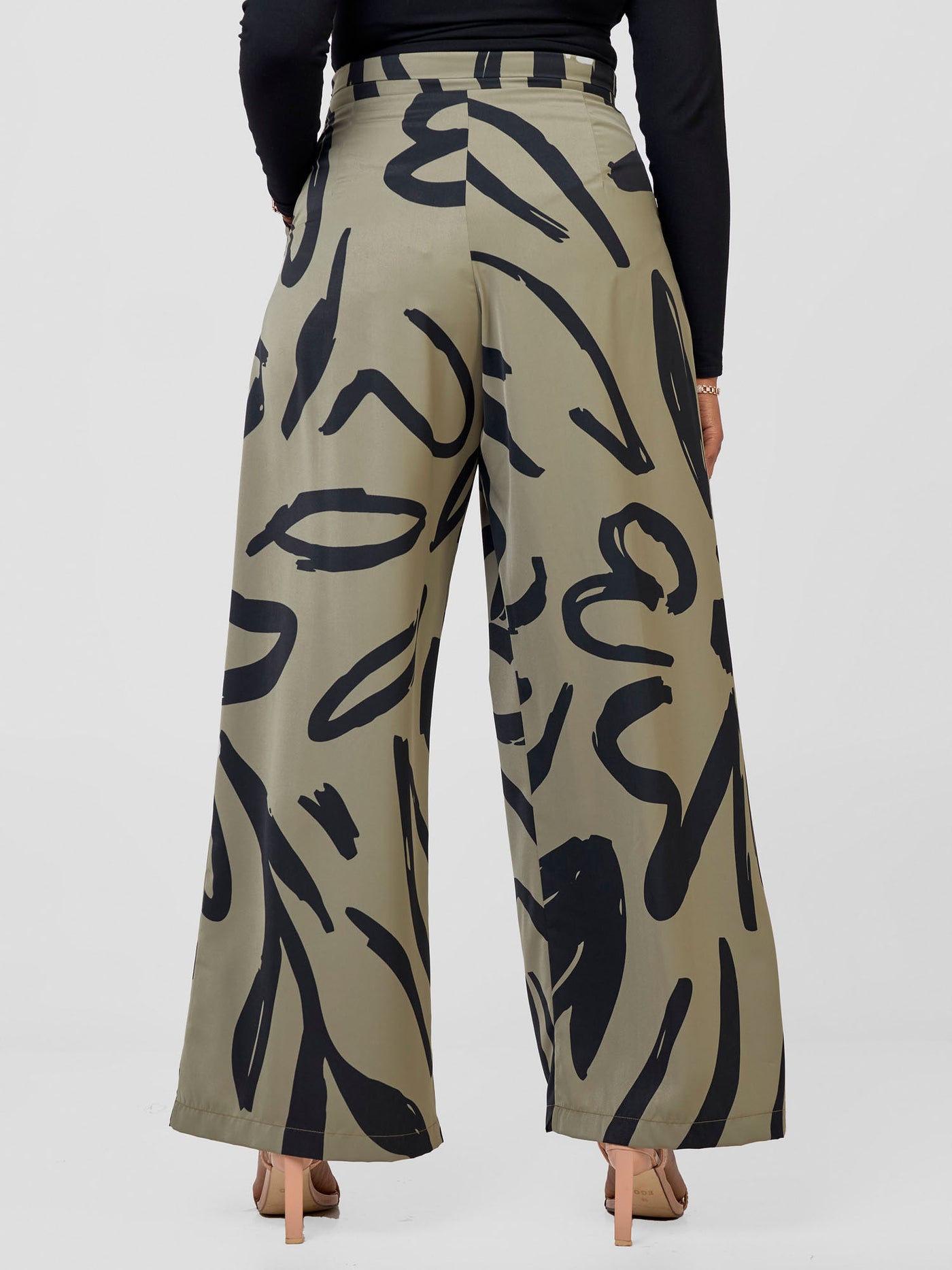 Vivo Chesi Wide Leg Pants - Aloe / Black Hesi Print