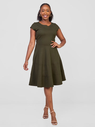 Vivo Waridi A-Line Dress - Black