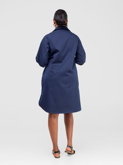 Vivo Reba Coat Dress - Navy