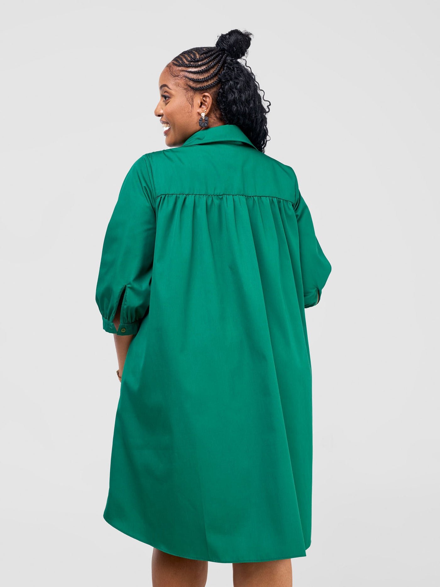 Vivo Reba Tent Shirt Dress - Green