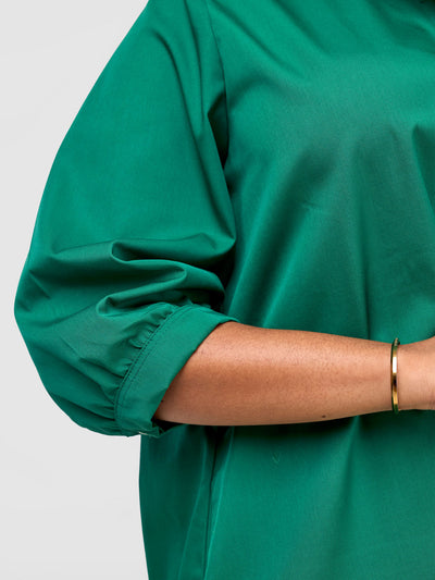 Reba Tent Shirt Dress - Green