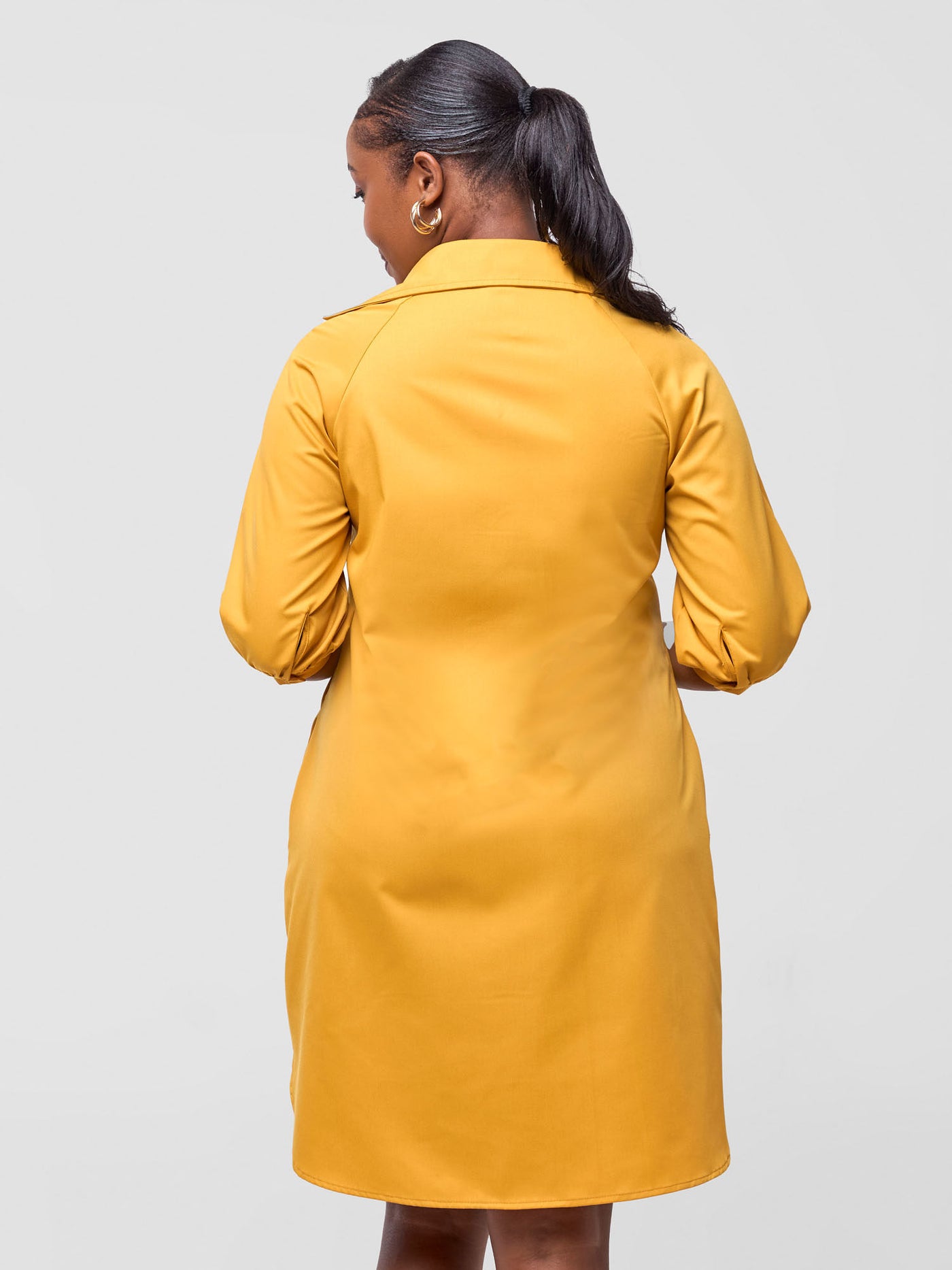 Reba Coat Dress - Mustard