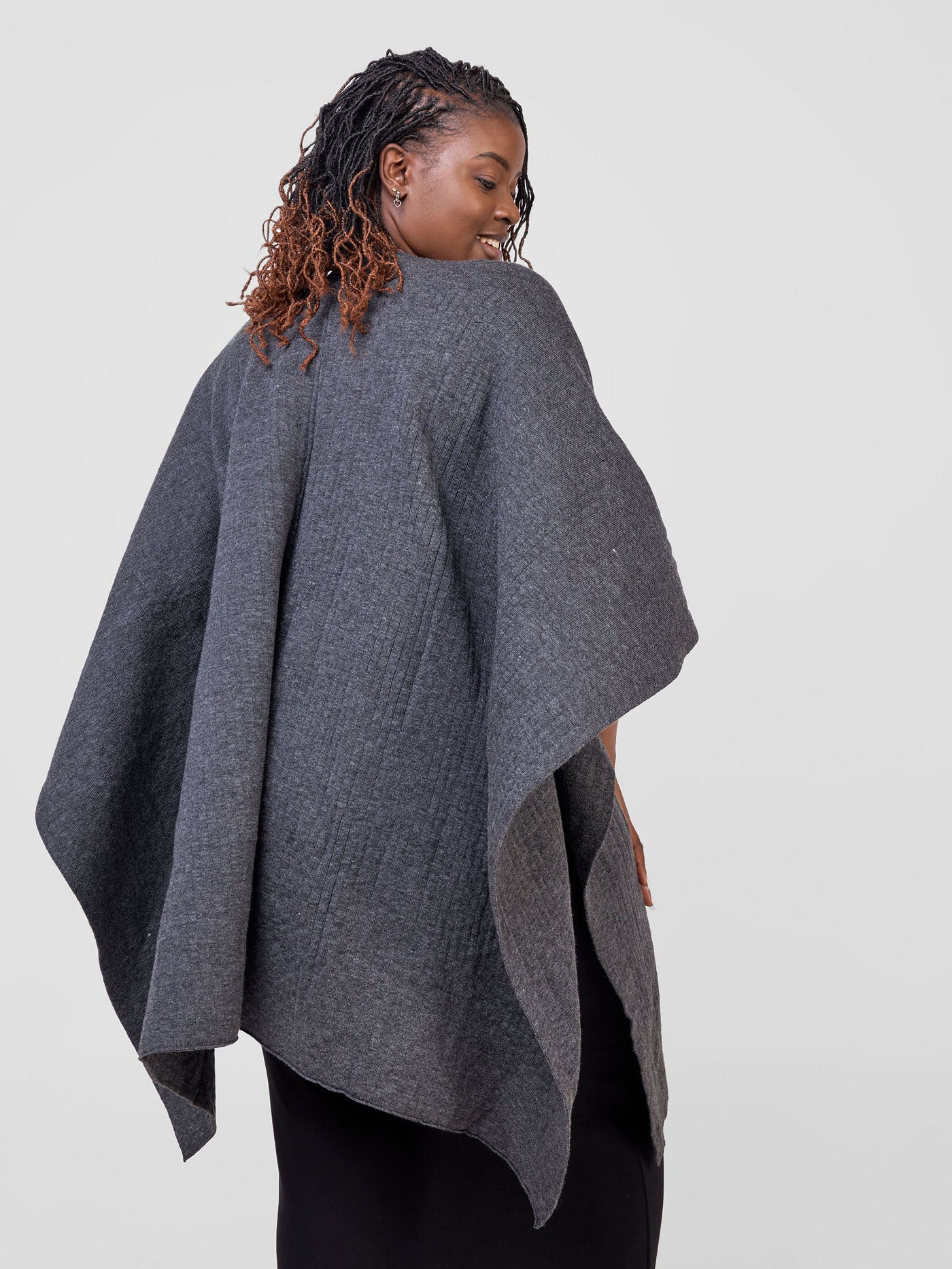 Adama Poncho - Dark Grey