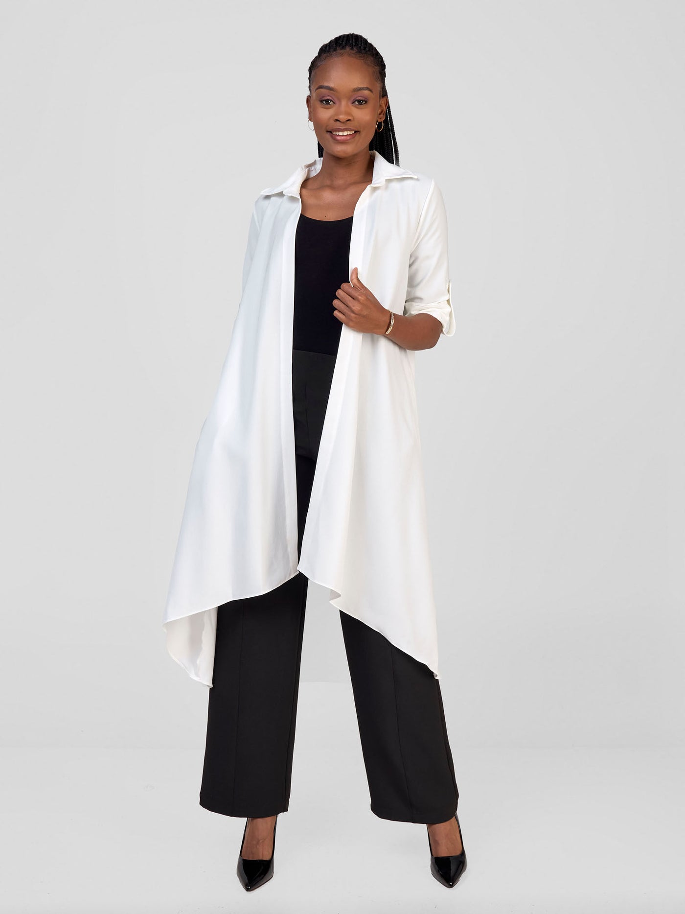 Vivo Ava 3/4 Sleeve Kimono - Off White