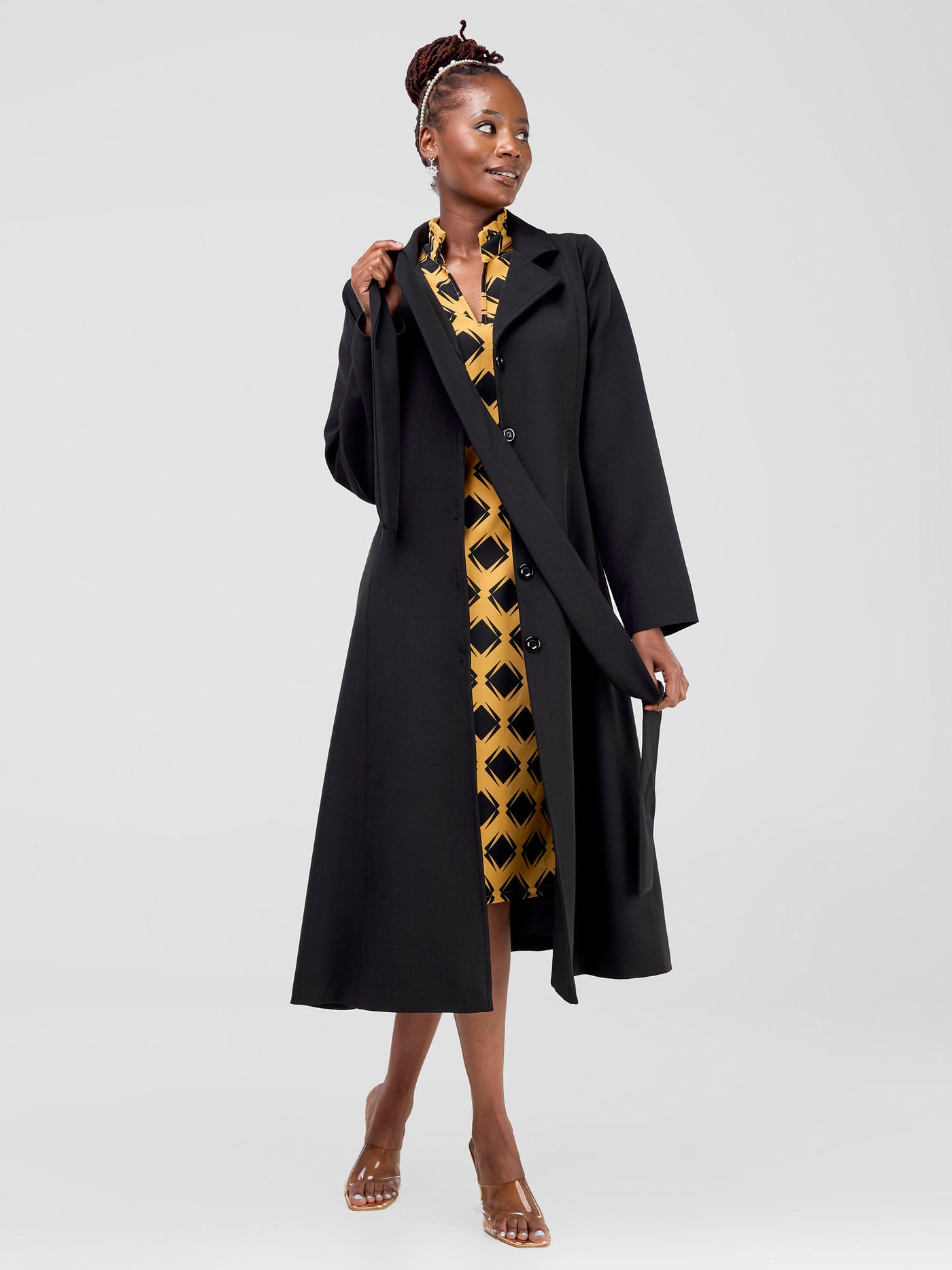 Saida Dress Coat - Black