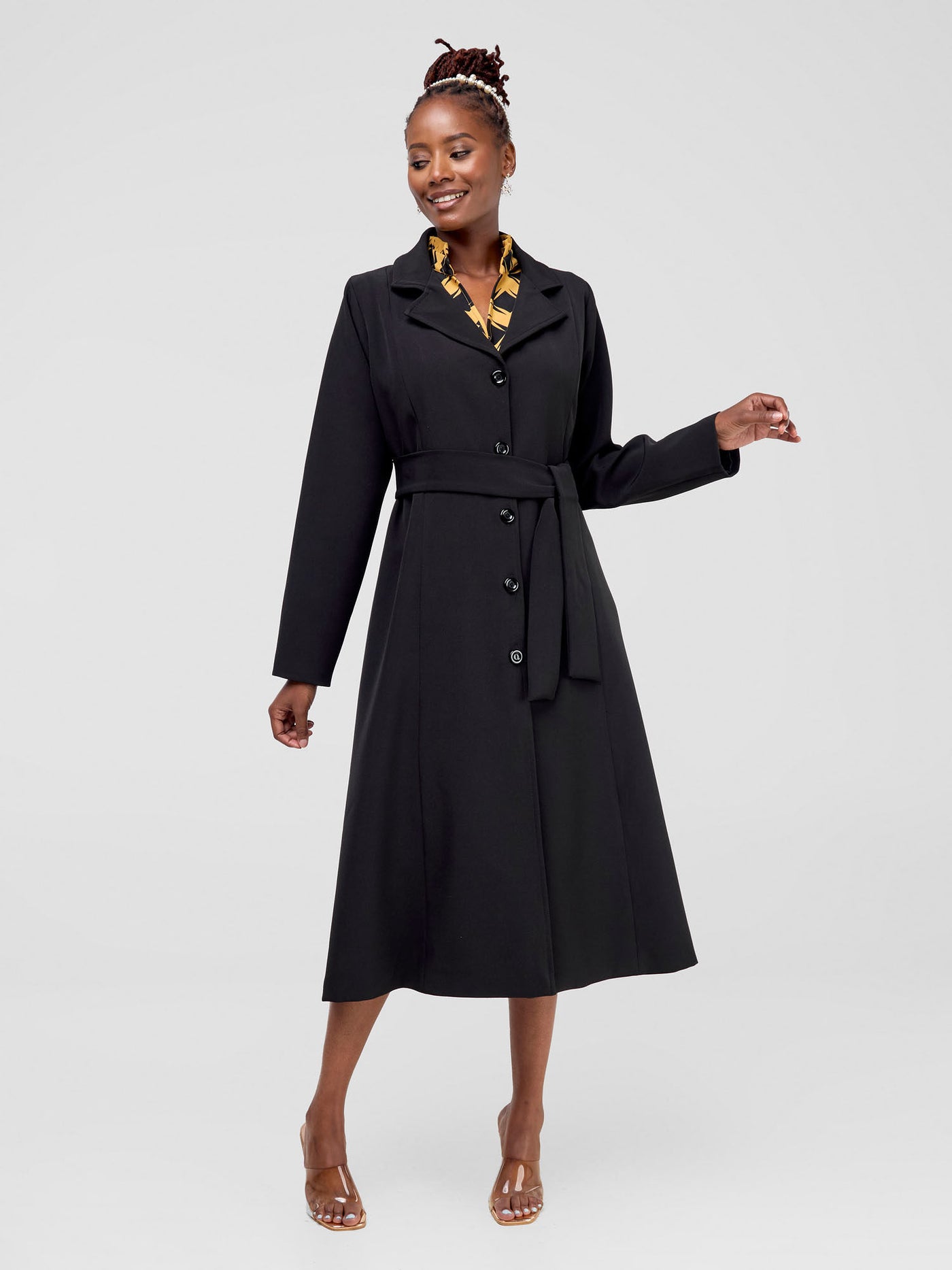 Saida Dress Coat - Black