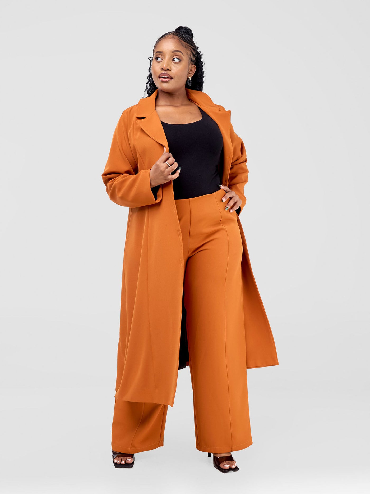 Vivo Saida Dress Coat - Rust