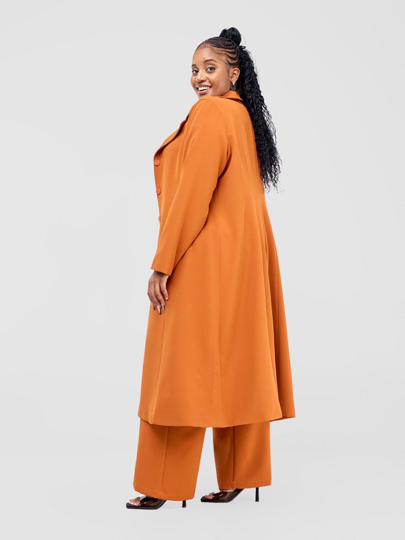 Vivo Saida Dress Coat - Rust