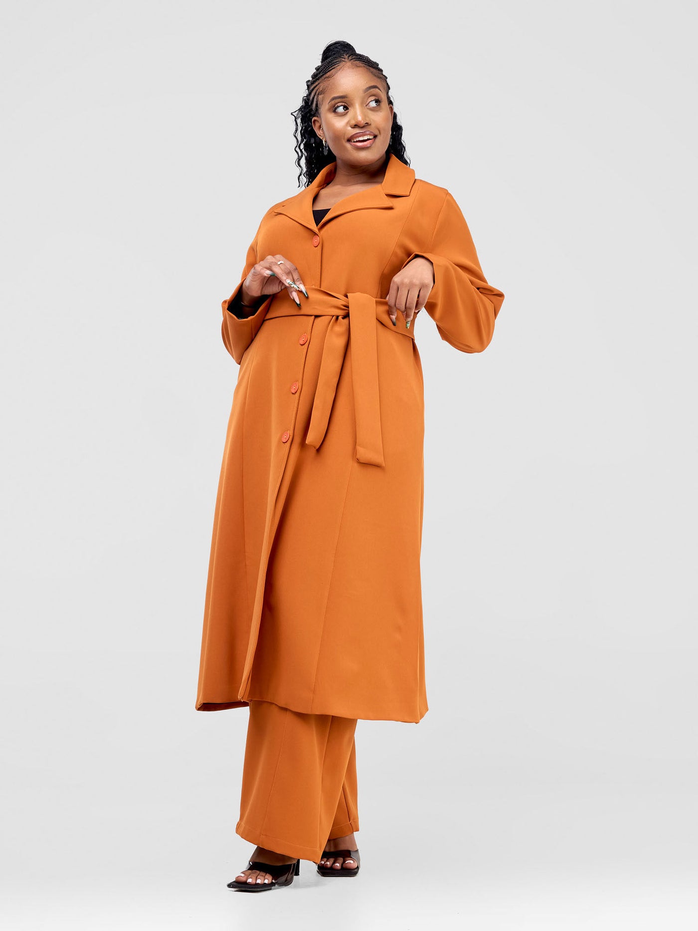 Vivo Saida Dress Coat - Rust