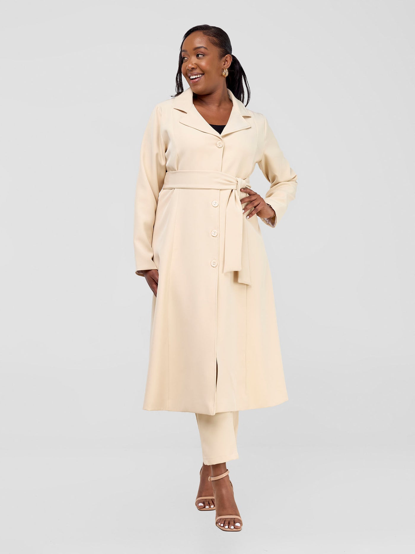 Vivo Saida Dress Coat - Beige