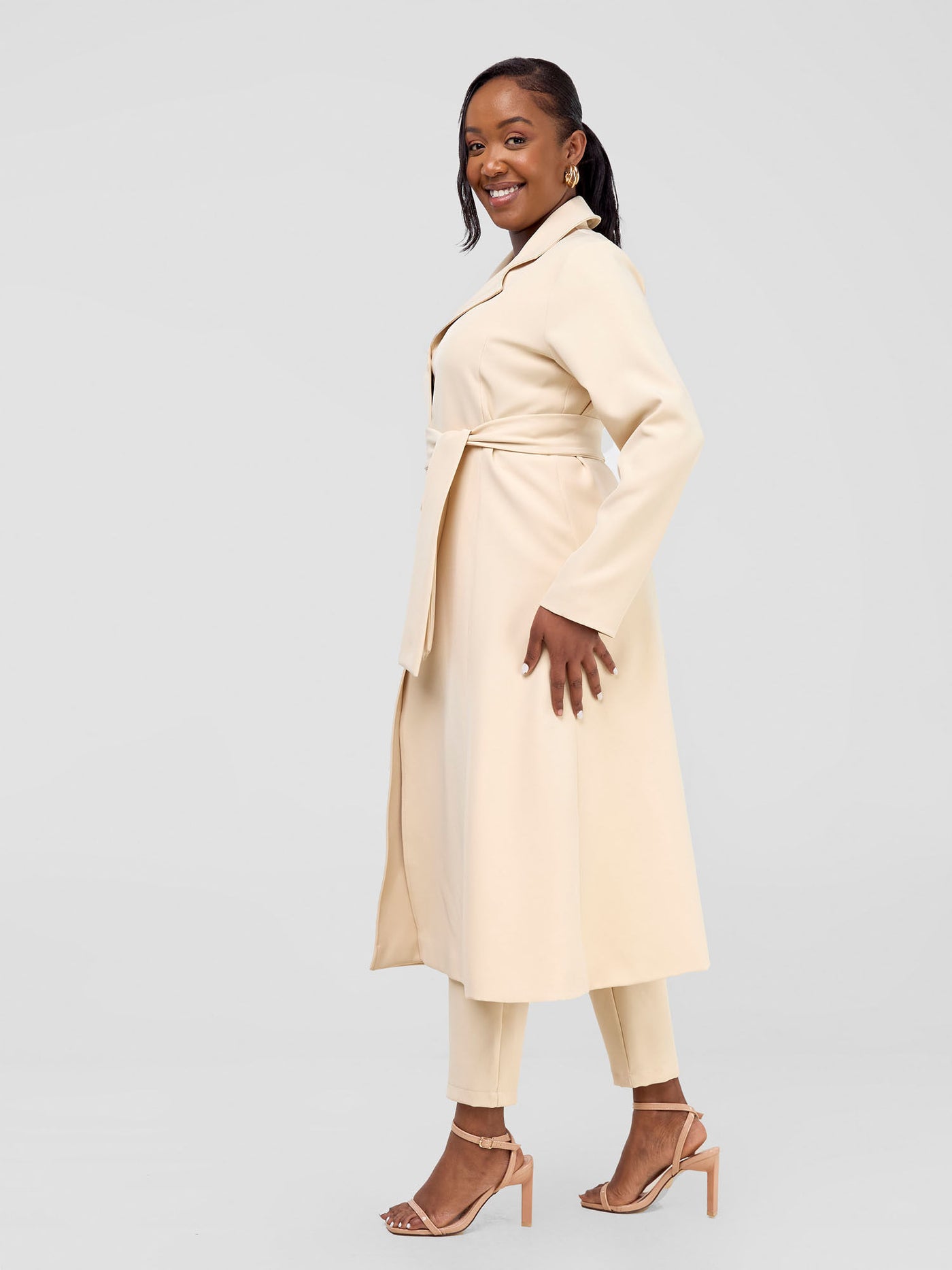 Vivo Saida Dress Coat - Beige