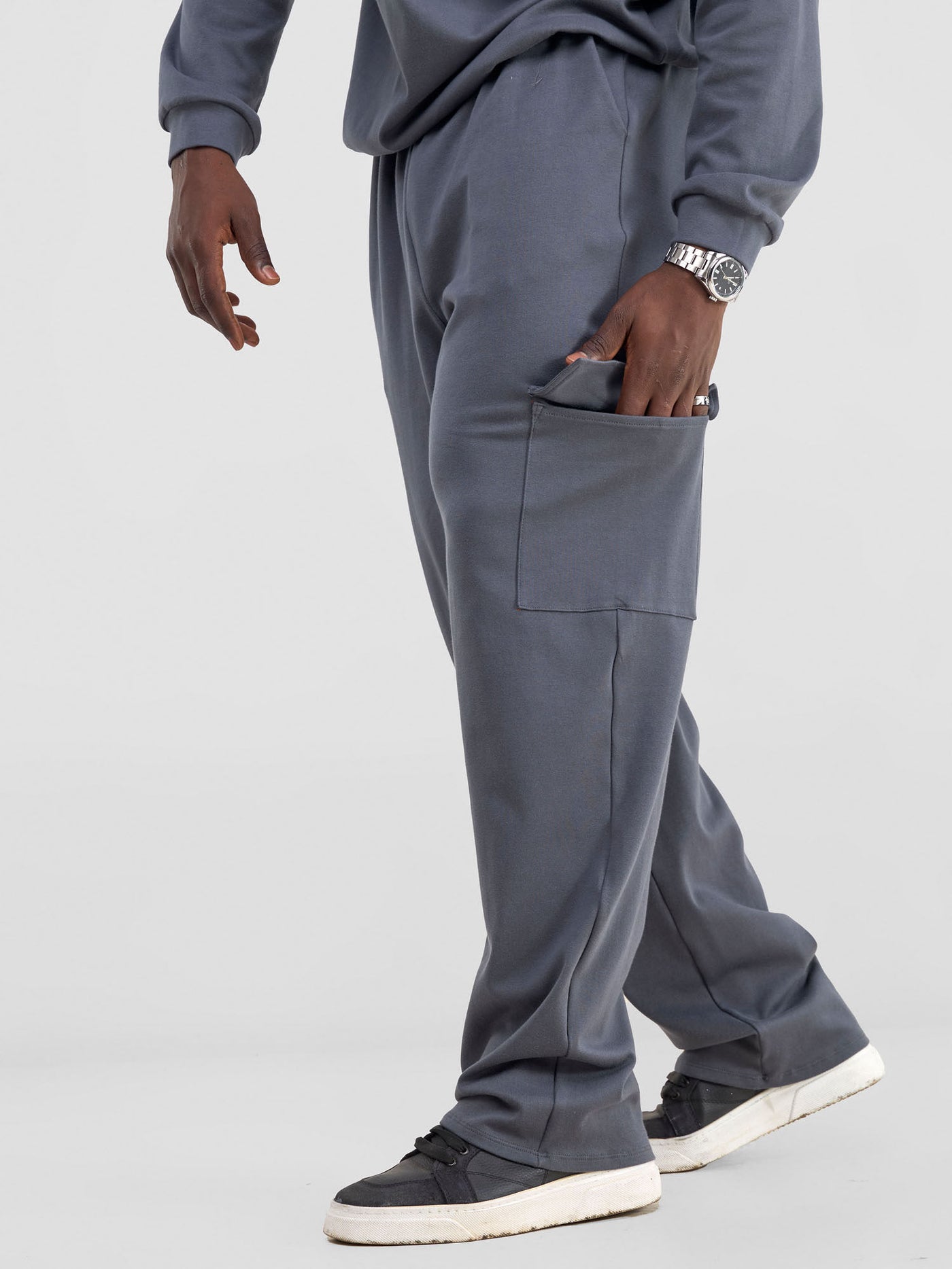 Zoya Men's Cargo Pants - Dark Grey