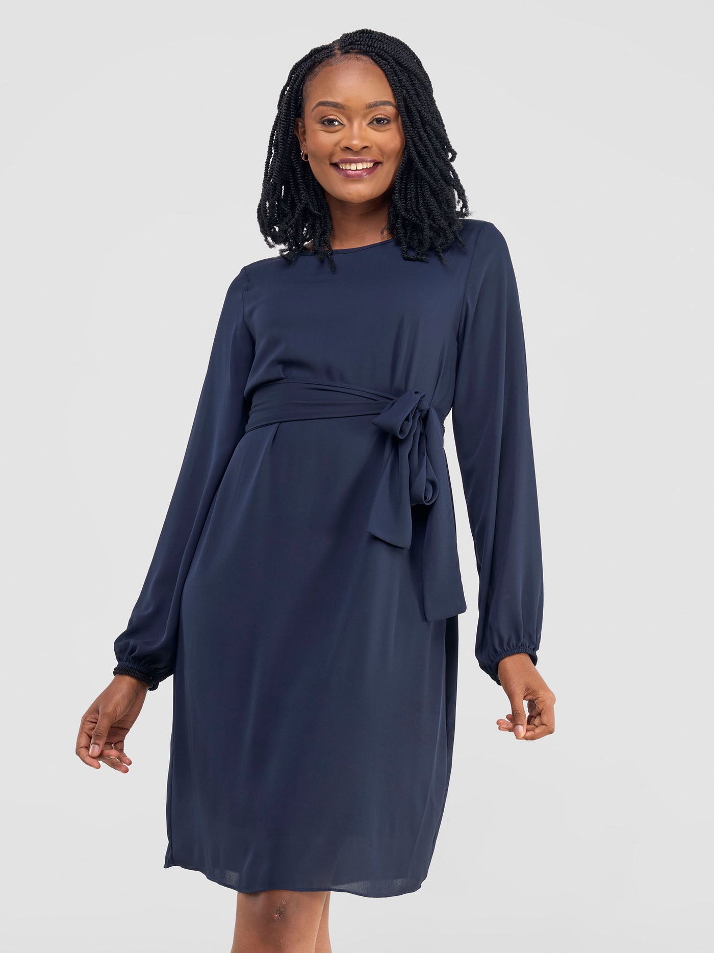 Vivo Zawadi Shift Dress - Dark Navy