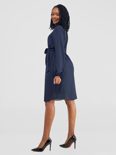 Vivo Zawadi Shift Dress - Dark Navy