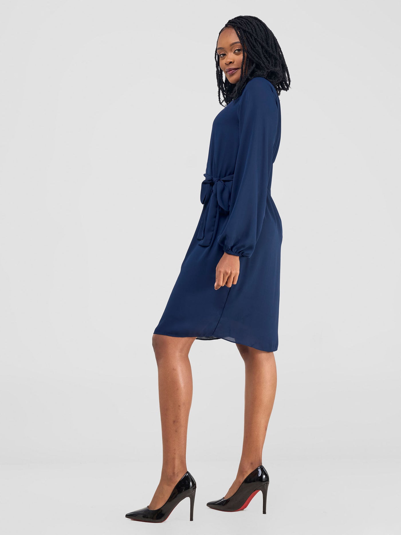 Vivo Zawadi Shift Dress - Navy