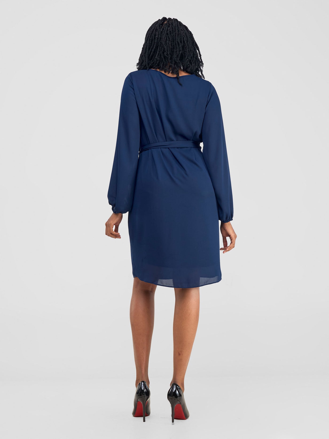 Vivo Zawadi Shift Dress - Navy