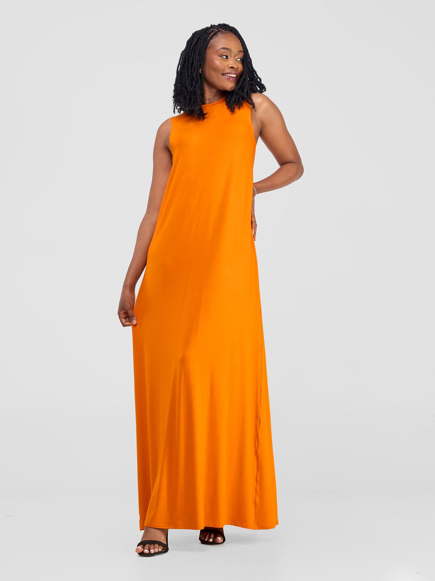 Vivo Mock Maxi Dress - Orange