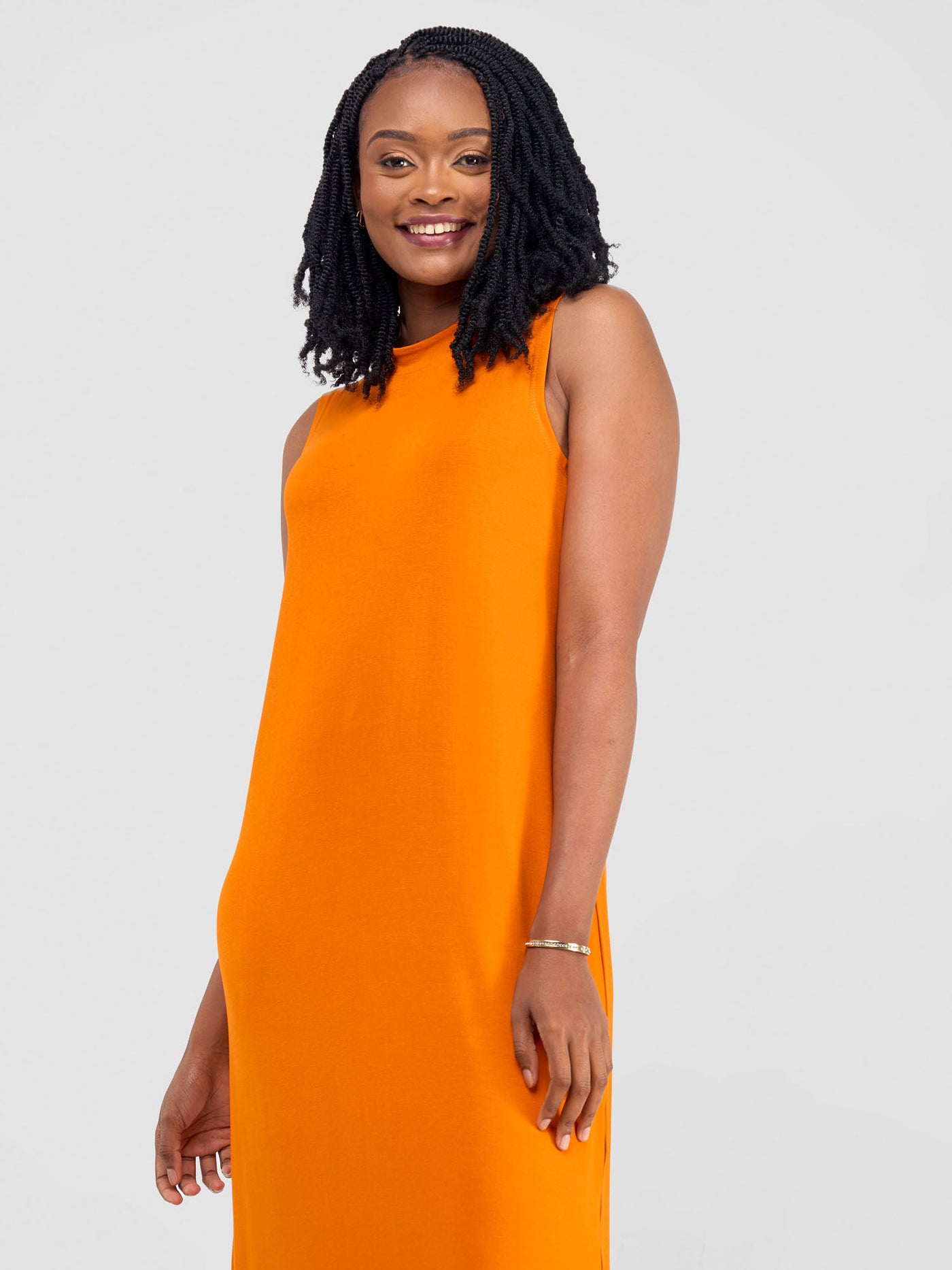 Vivo Mock Maxi Dress - Orange