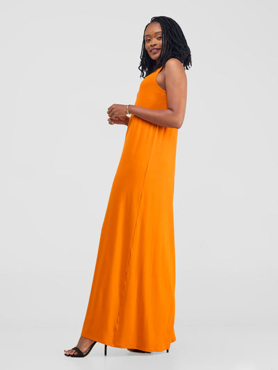 Vivo Mock Maxi Dress - Orange