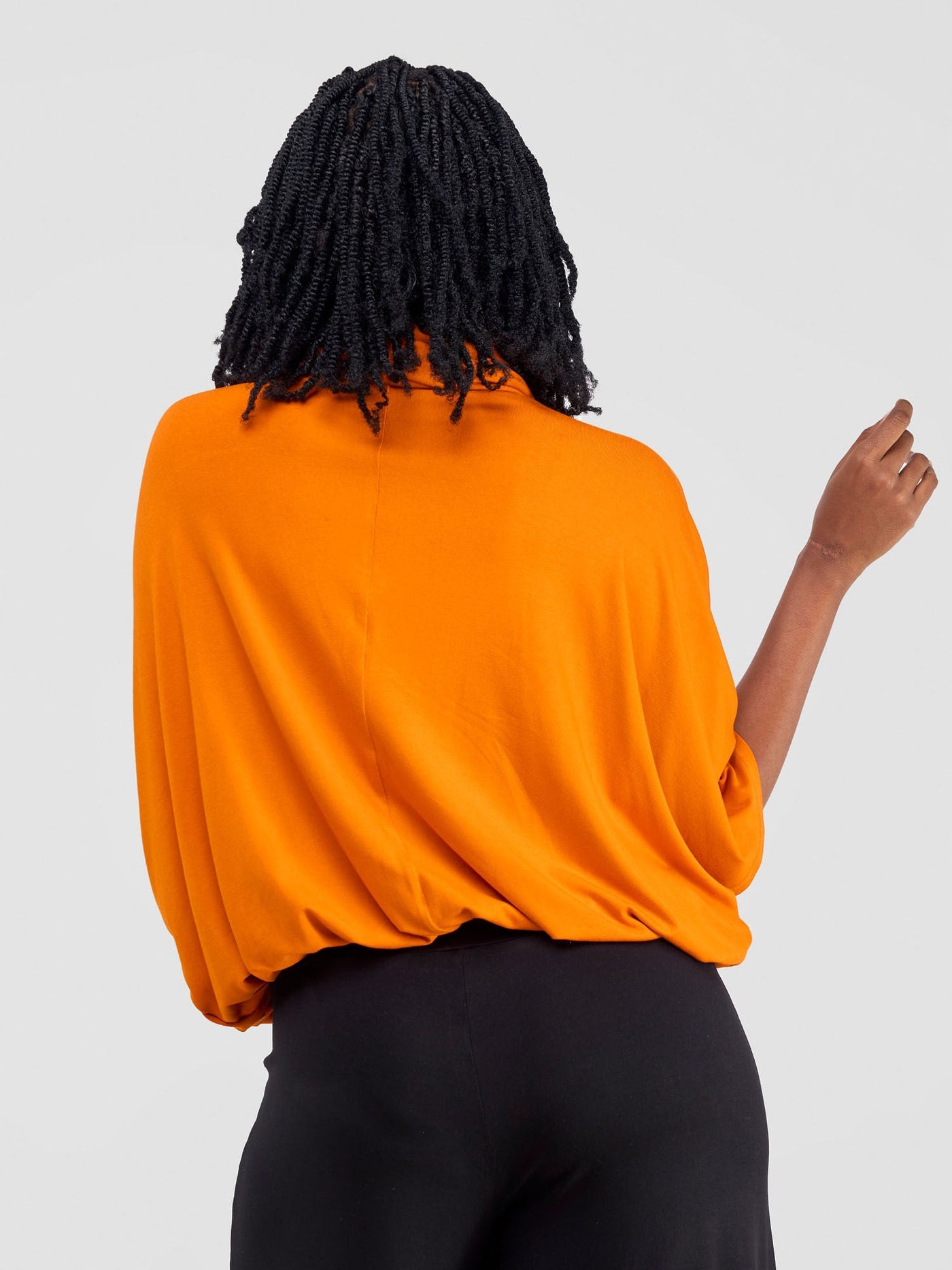 Vivo Kala Gathered Poncho Top - Orange