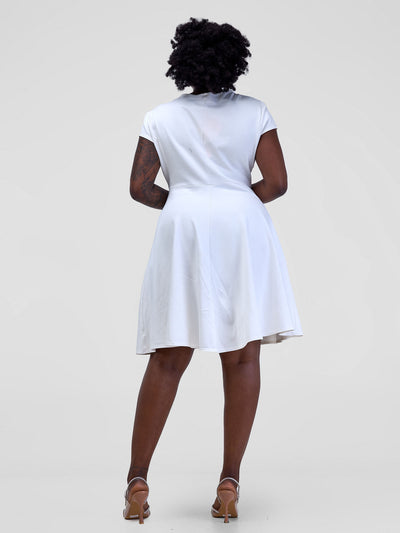 Vivo Zanzi Wrap Circular Dress - White
