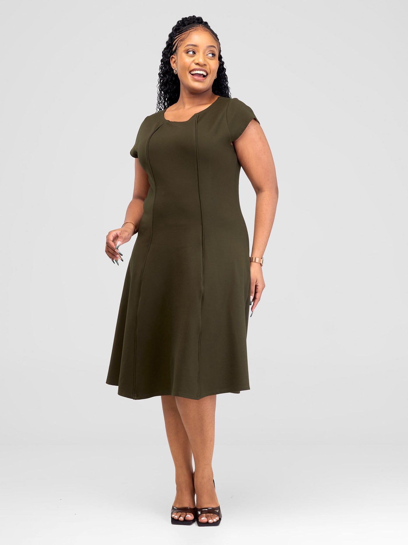 Vinna Escape A-Line Dress - Hunters Green