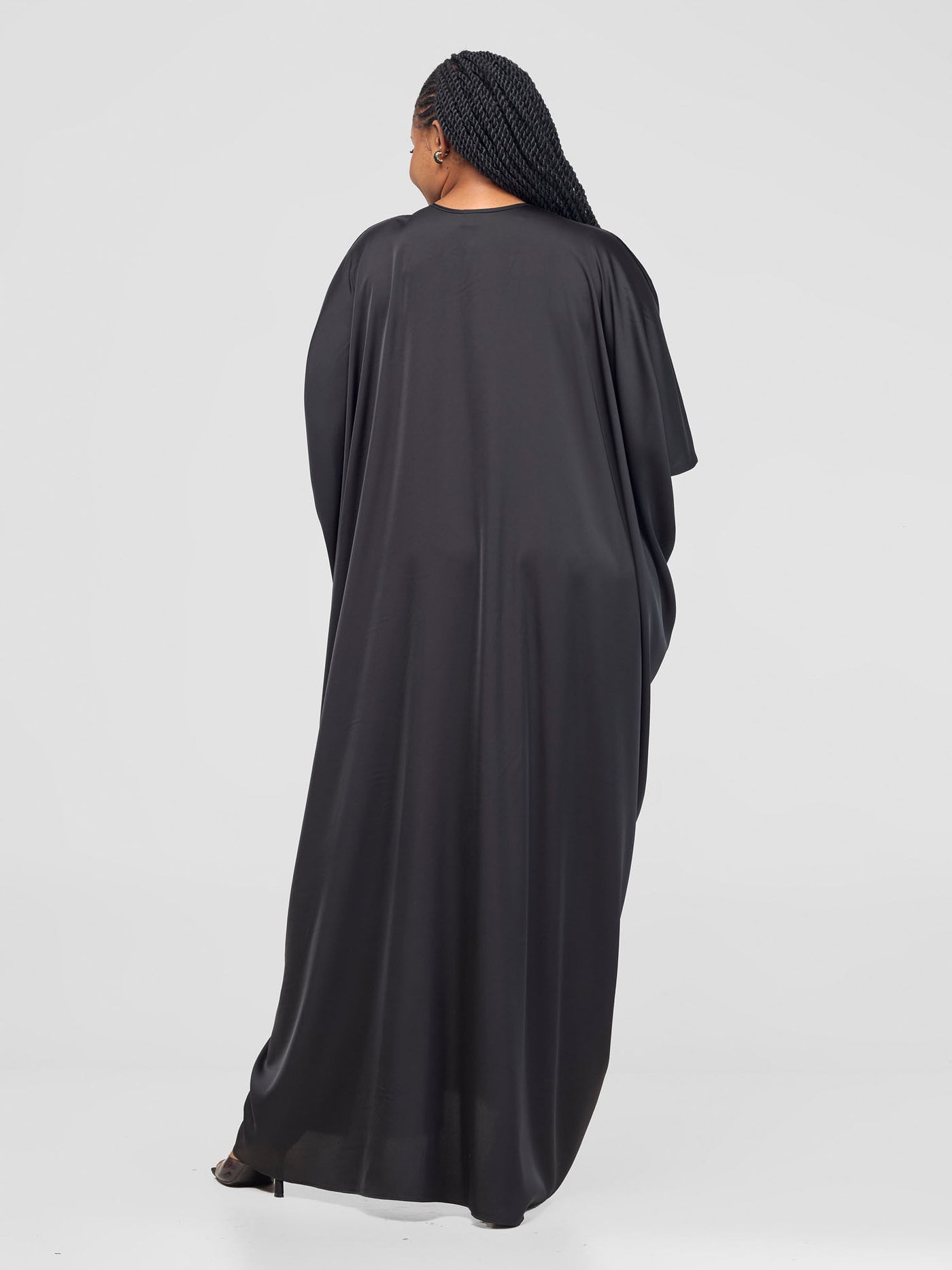 Sarabi Panelled V-Neck Kaftan - Black