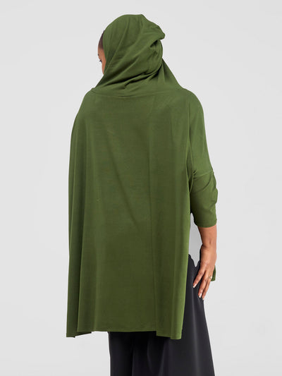 Vivo Kala Hooded Poncho - Hunters Green