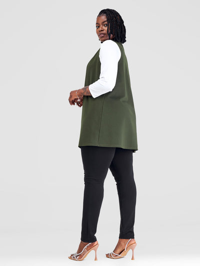 Vivo Azawi Sleeveless Overcoat - Hunters Green