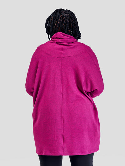 Vivo Basic Cowl Hoodie - Burgundy