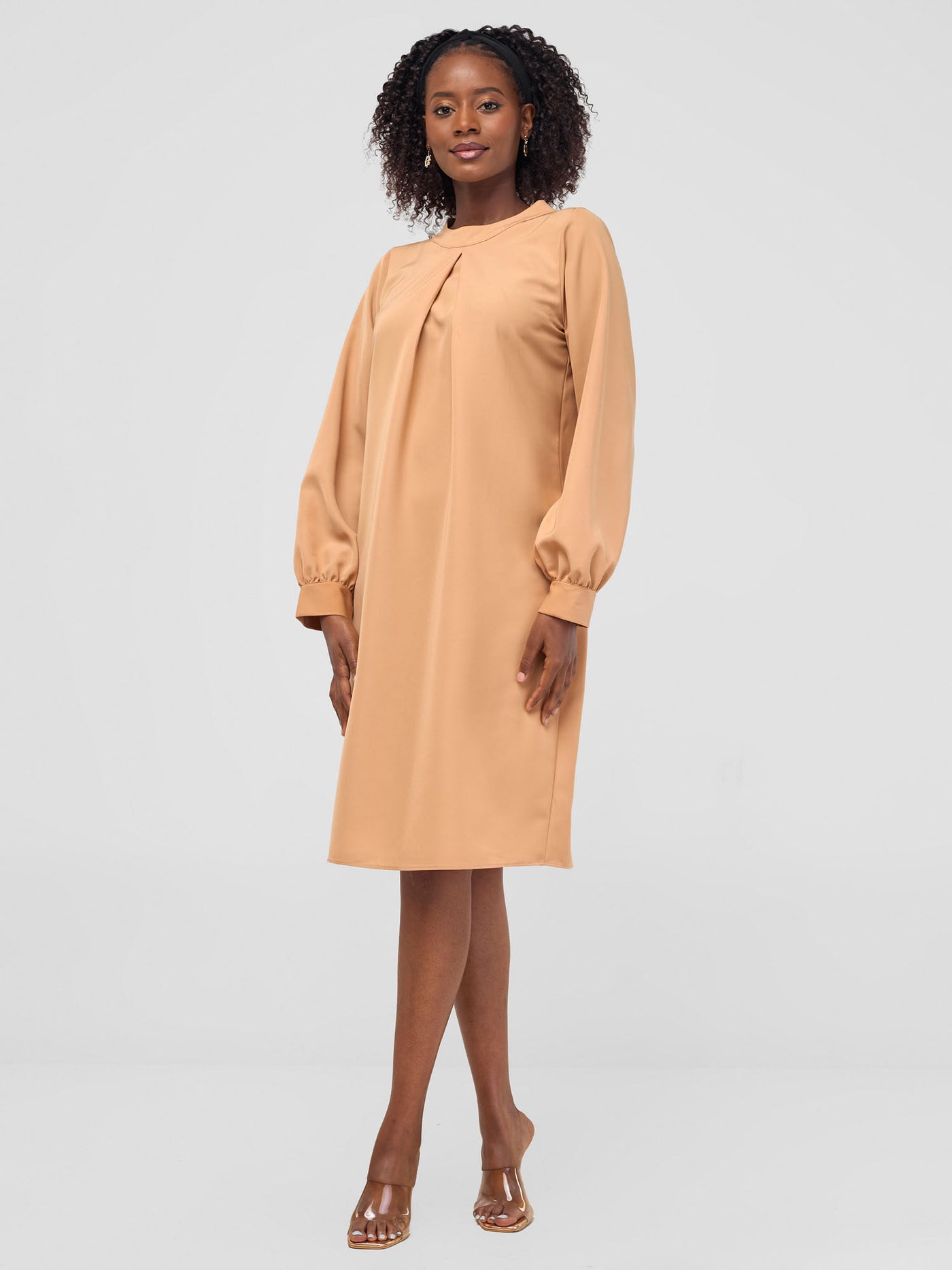 Vivo Alora Shift Dress - Khaki