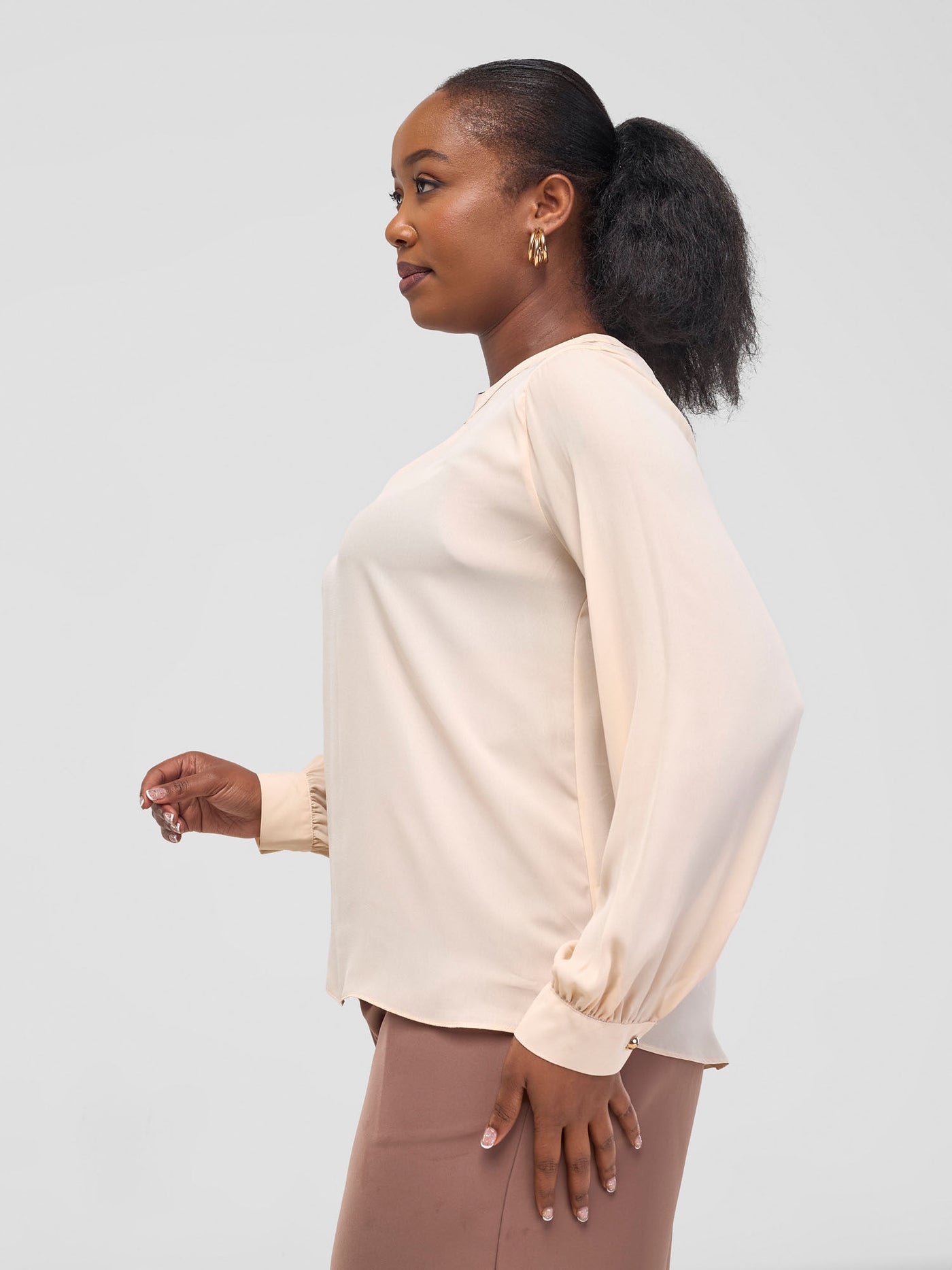 Vivo Alora Long Sleeve Top - Cream